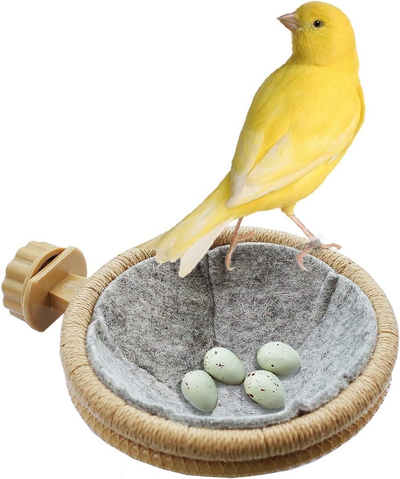 FOIBURELY Bird Nest Canary Finch Parrot Nest with Felt（4.5 inches） - Image 1