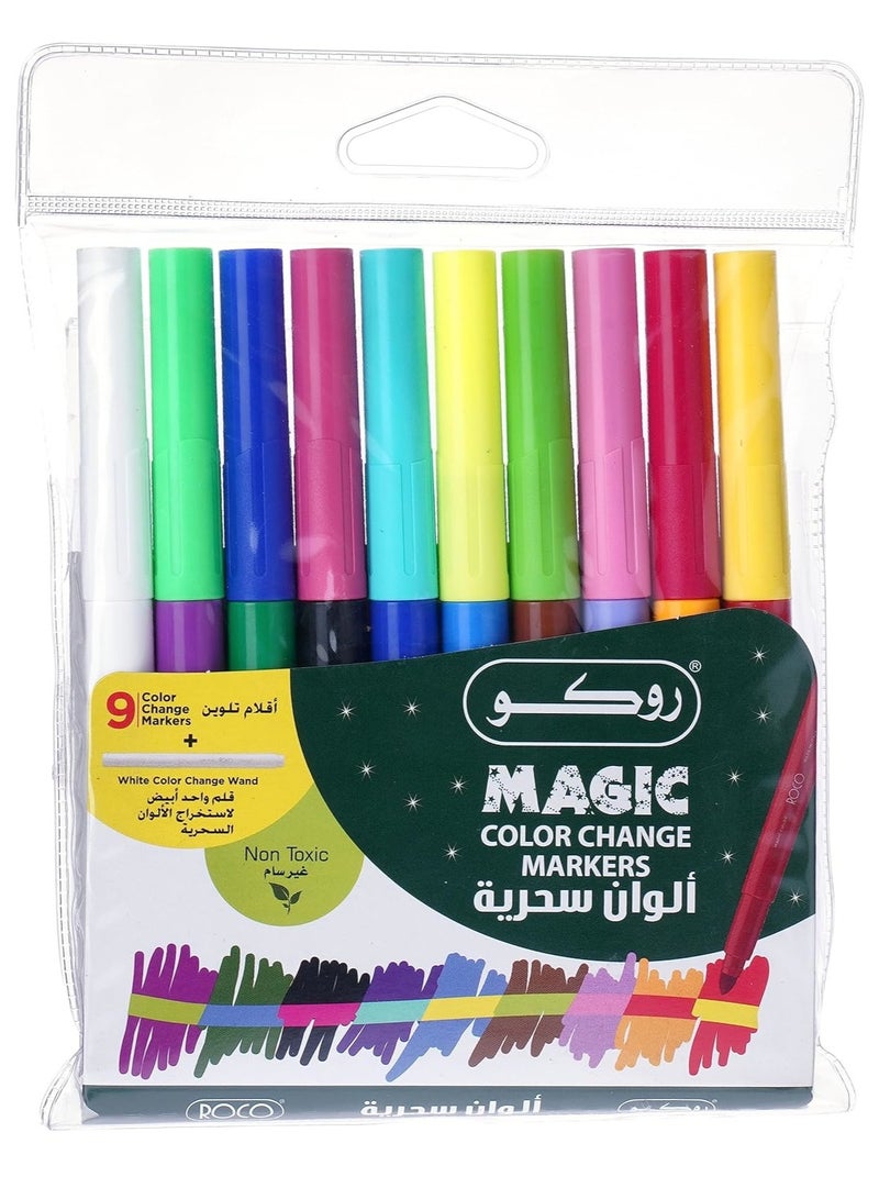 Buy ROCO 10 Pieces Magic Colour Change Markers Set Multicolour Online ...