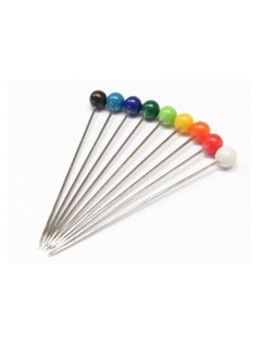 Libra Needle Pins for Fabric, Straight with Colored Ball G 1.5 Inch, Quilting Dressmaker, Jewelry DIY Decoration, Craft and Project (100 PCS, Colorful)lass Heads Long  - Image 3