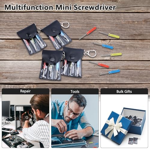 HOFASON Fathers Day Dad Gifts Bulk, 20 Pcs Mini Screwdriver Keychain Set, Bulk Small Gifts for Men Adults Teens, Stocking Stuffers for Men Teen, Party Favors Prizes for Adults, Easter Basket Stuffers - Image 4