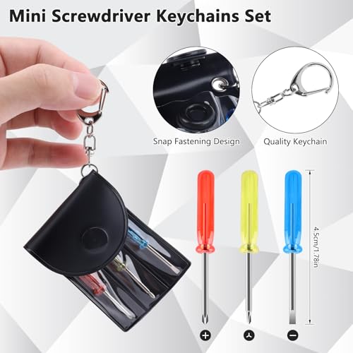 HOFASON Fathers Day Dad Gifts Bulk, 20 Pcs Mini Screwdriver Keychain Set, Bulk Small Gifts for Men Adults Teens, Stocking Stuffers for Men Teen, Party Favors Prizes for Adults, Easter Basket Stuffers - Image 2