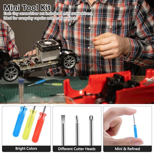 HOFASON Fathers Day Dad Gifts Bulk, 20 Pcs Mini Screwdriver Keychain Set, Bulk Small Gifts for Men Adults Teens, Stocking Stuffers for Men Teen, Party Favors Prizes for Adults, Easter Basket Stuffers - Image 3