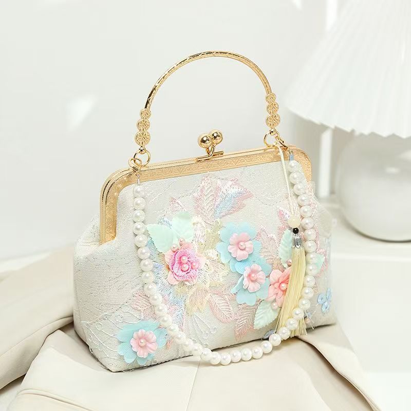 Original Heavy Embroidery Flower Lace Crossbody Bag for Women - Image 3