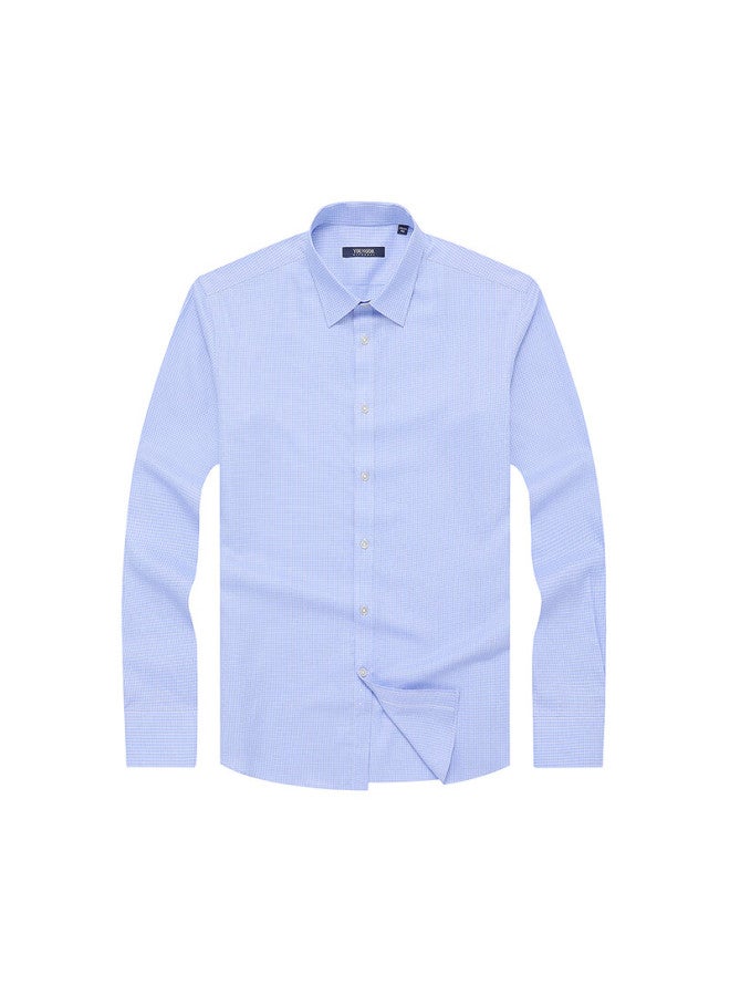 Youngor Men's Dp Non-iron Long Sleeve Shirt Autumn Business Casual Plaid Shirt 16387 - Image 3