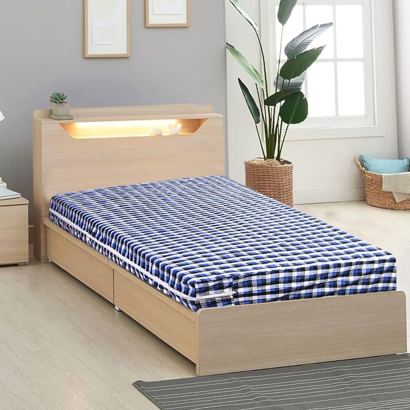 Cambik Cambik Premium Cotton Full Mattress Cover with Zipper Chain Breathable and Hypoallergenic Fitted Bed Mattresses Protector Provides All Around Protection 6 Inch Depth 36x75 Inch Pack of 1 Blue  - Image 2