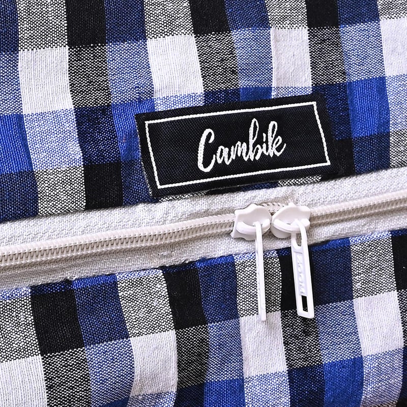 Cambik Cambik Premium Cotton Full Mattress Cover with Zipper Chain Breathable and Hypoallergenic Fitted Bed Mattresses Protector Provides All Around Protection 6 Inch Depth 36x75 Inch Pack of 1 Blue  - Image 3