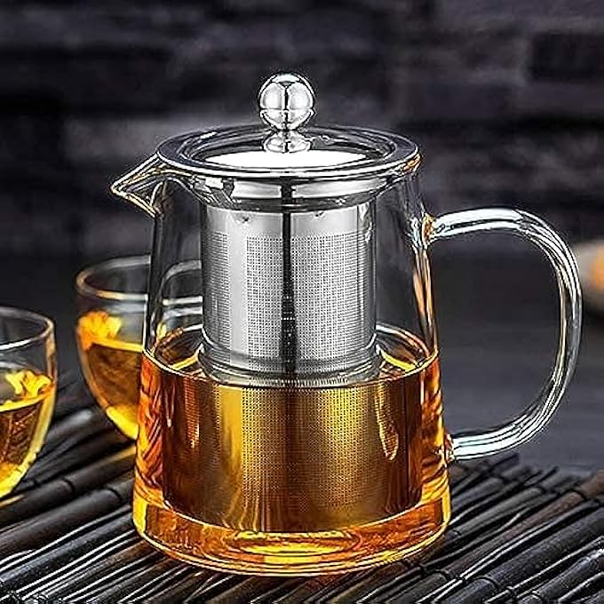OBOR Glass Teapot Stovetop Safe  Tea Kettle With Removable Food Grade Stainless Steel Infuser  Lid For Blooming And Loose Leaf Tea Maker  32Oz950Ml - Image 1