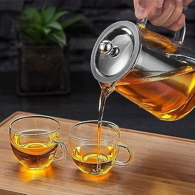 OBOR Glass Teapot Stovetop Safe  Tea Kettle With Removable Food Grade Stainless Steel Infuser  Lid For Blooming And Loose Leaf Tea Maker  32Oz950Ml - Image 2