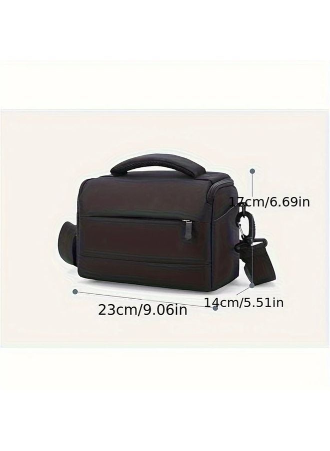 حقيبة كاميرا سوداء متينة من النايلون للكاميرات ذات العدسة الأحادية العاكسة والكاميرات غير ذات العدسة، بحزام قابل للتعديل - Image 3