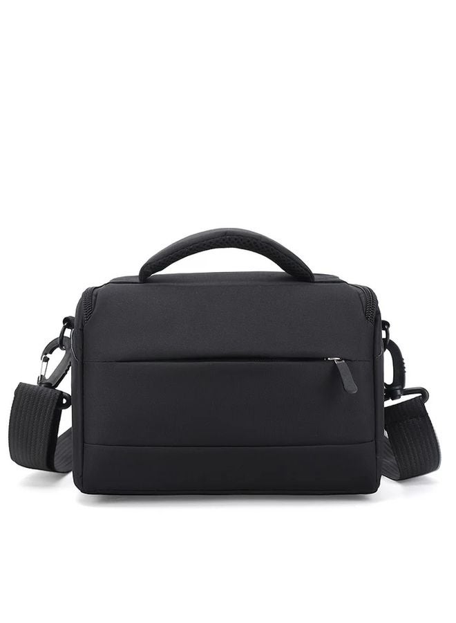 حقيبة كاميرا سوداء متينة من النايلون للكاميرات ذات العدسة الأحادية العاكسة والكاميرات غير ذات العدسة، بحزام قابل للتعديل - Image 1