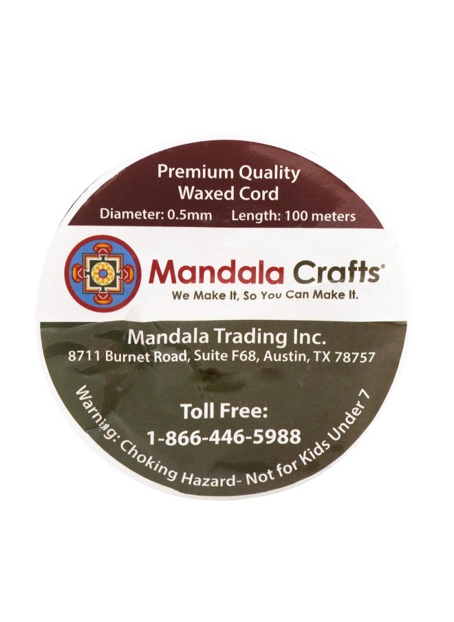 Mandala Crafts Black 0.5Mm Waxed Cord For Jewelry Making 109 Yds Black Waxed Cotton Cord For Jewelry String Bracelet Cord Wax Cord Necklace String  - Image 3