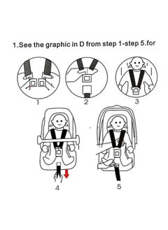 Kidilo Car seat for children with forward and rear facing positions and safety belt, the seat is easy to remove and install, padded, soft and comfortable for the child to sit on  - Image 2