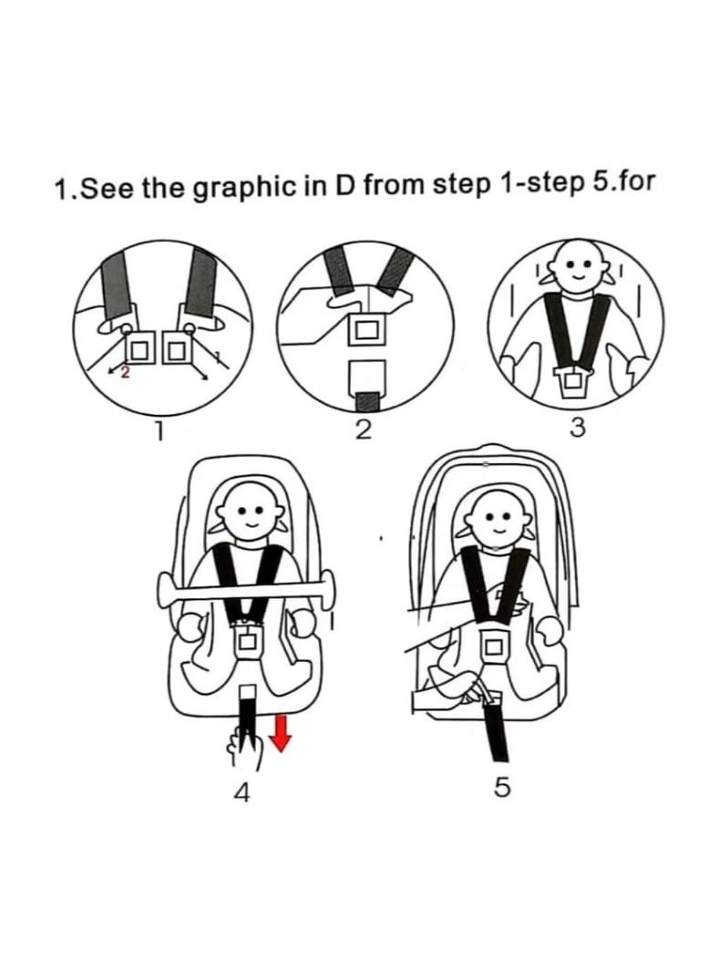 Kidilo - Car seat for children with forward and rear facing positions and safety belt, the seat is easy to remove and install, padded, soft and comfortable for the child to sit on - Image 1