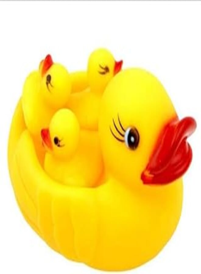 Generic - 4pcs/Set Baby Bath Toys Small yellow Duck Sounding Pinching Kids Playing In the Water Toy Ducks Swimming Beach Outdoor Toys - Image 1