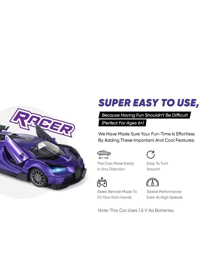 MUMS PLANET Purple Sports Remote Control Toy Car for Boys and Girls - Perfect Gift - Kids Toys - Kids Racing Car - Remote Control Car  - Image 3