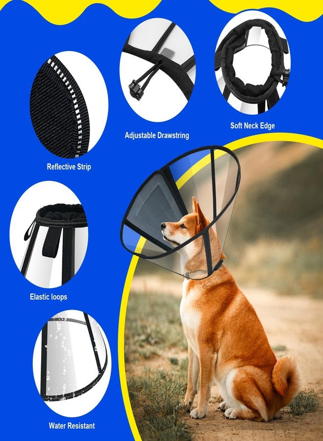 Lainergie Adjustable Dog Cone Collar, Elizabethan Collar (L) - Image 3