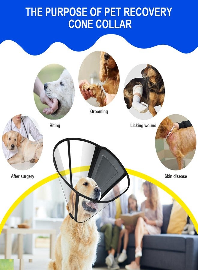 Lainergie Adjustable Dog Cone Collar, Elizabethan Collar (L) - Image 4