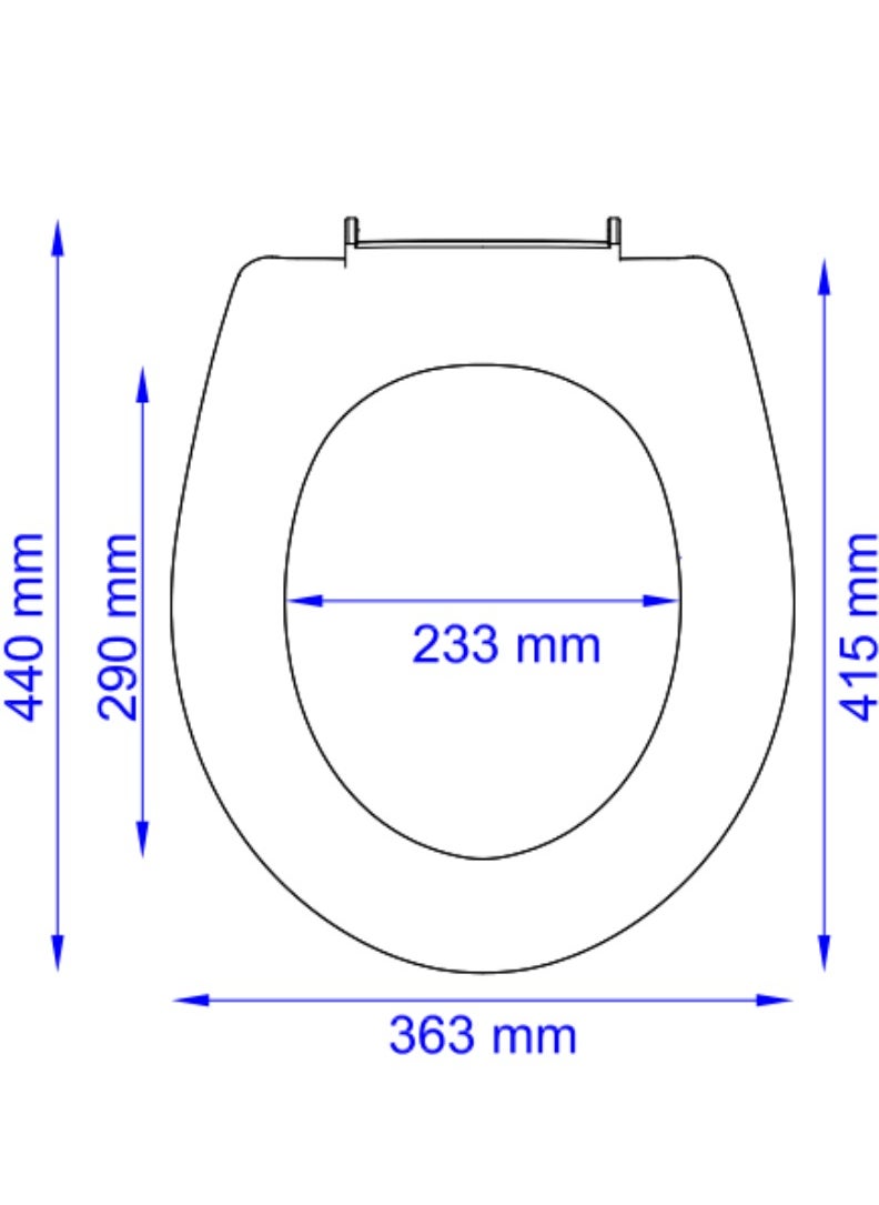 Uni flo Uni flo Toilet Seat Cover Wc White Lid - Robust Design - Made in UAE  - Image 4