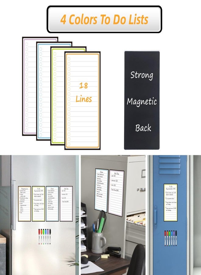 JJPRO Magnetic Dry Erase Chore Chart for Fridge-14.5"x11" Chore Chart for Multiple Kids & Adults, 4 to Do Lists for Refrigerator -Dry Erase Chore Board -Behavior Chart for Multiple Kids - Image 4