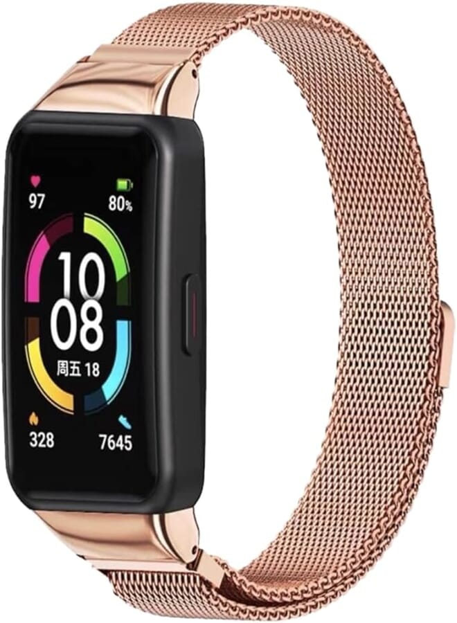 Next Metal Strap For Honor Band 6 / Huawei Band 6 Smart Stainless Steel Wristband Bracelet For Huawei Band 6 Replacement Wristband Bracelet By Next store