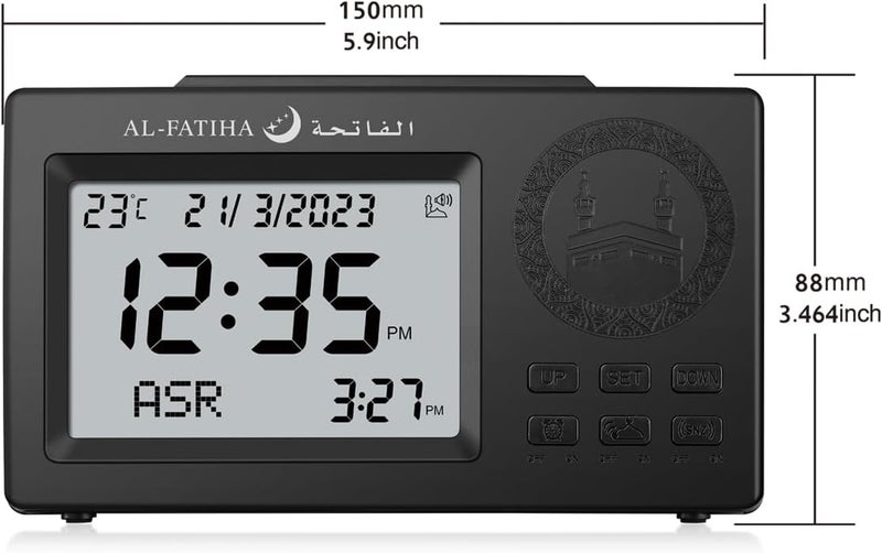 Muslim Azan Clock, LED Prayer Clock, Athan Table Clock, Read Home/Office/Mosque Digital Azan Clock Home Decor - Image 2
