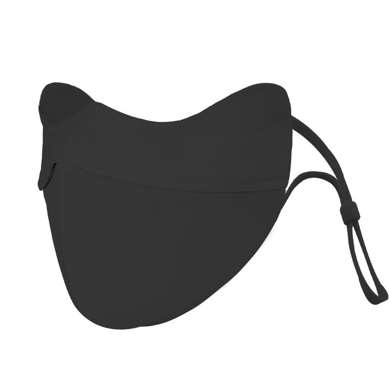 Generic Jiao under the same 3d three-dimensional sunshade repair capacity gradient eye angle sunscreen mask ice silk mask sunscreen UV protection Black [WZ-021] single fish bone mask 