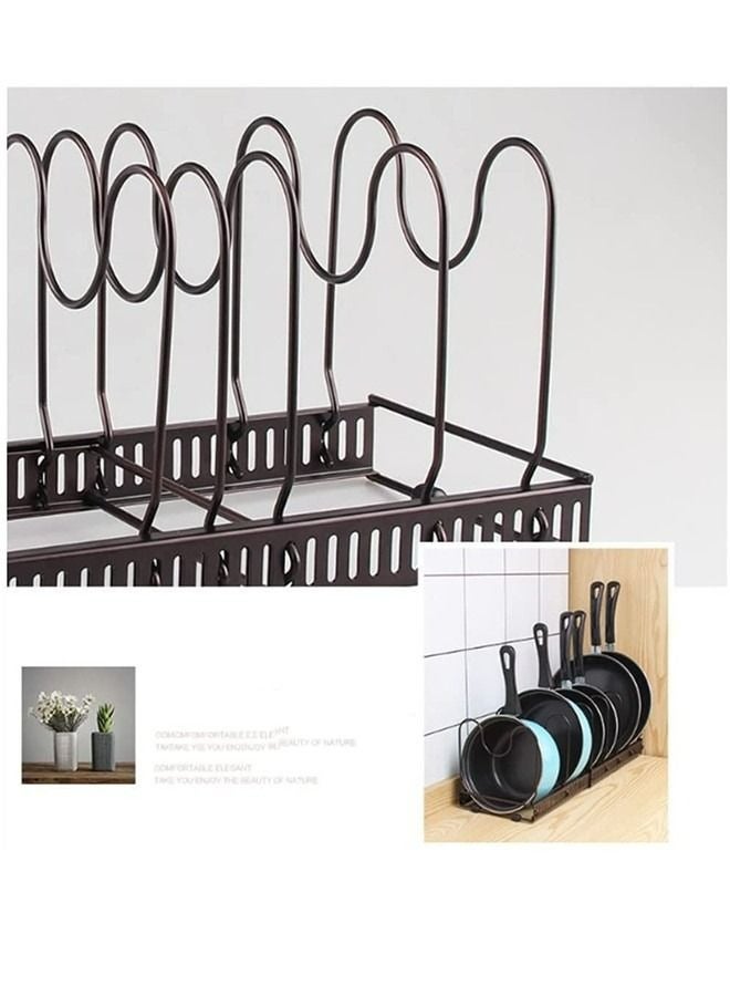 RollsTimi  6-Layer Adjustable Pan And Pot Lid Rack Organizer Kitchen Organizer Dishes Stand Cutting Board holder,Space Saving Kitchen Storage - Image 5