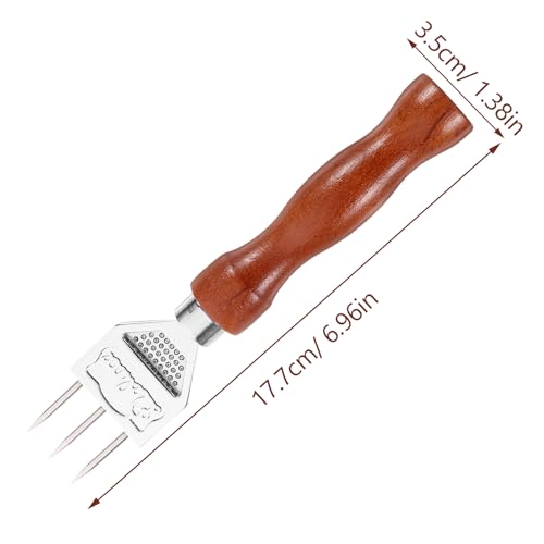 Cabilock Ice Picks for Breaking Ice,Stainless Steel Ice Breaker with Wooden Handle,Ice Fishing Safety Picks,Easy Grip, Chipper Tool for Kitchen,Bars,Bartender,in Freezer（6.96in） - Image 2