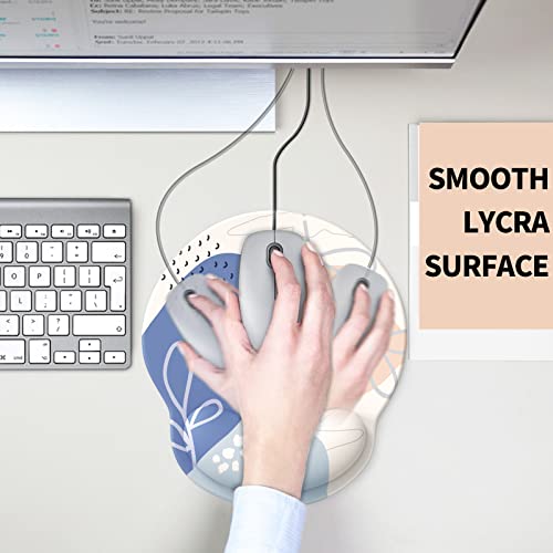 eulps Mouse Pad with Wrist Rest, Comfortable Computer Mousepad with Gel Wrist Support Smooth Surface and Non-Slip PU Base for Pain Relief, Laptop, Office & Home (Leafy Lushness) - Image 5