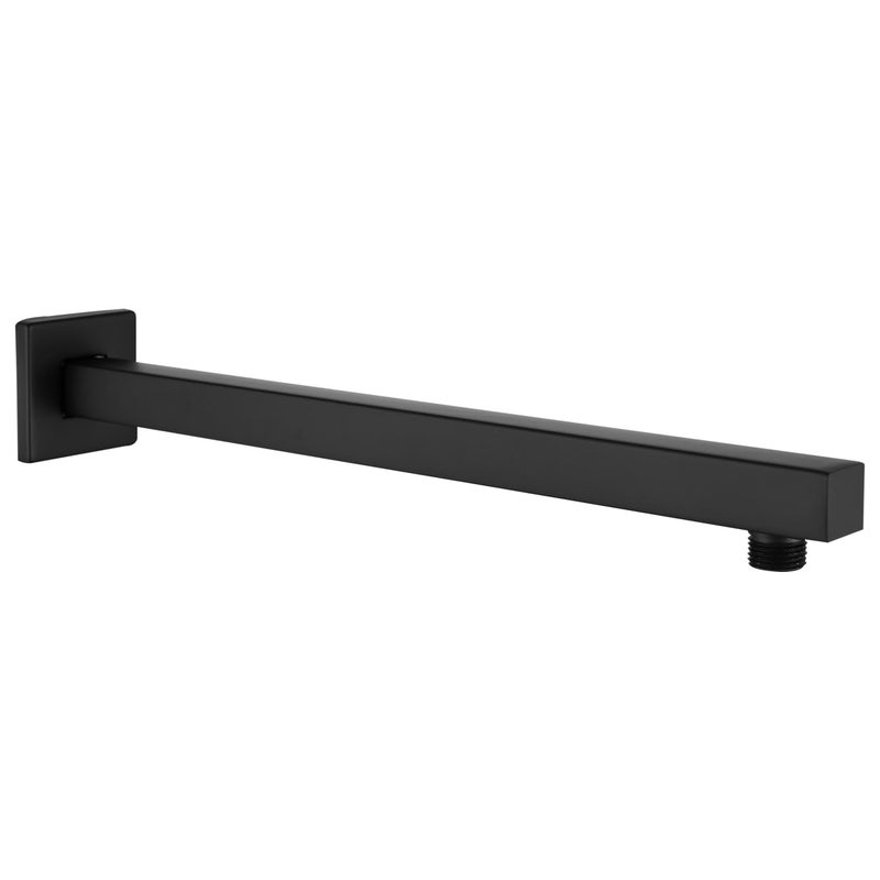 TOSCH Stainless Steel 304 Rectangle Premium Shower Arm for Overhead Showers with FLANGE (21 Inches, Black Matte Finish) (Only Shower Arm) - Image 1
