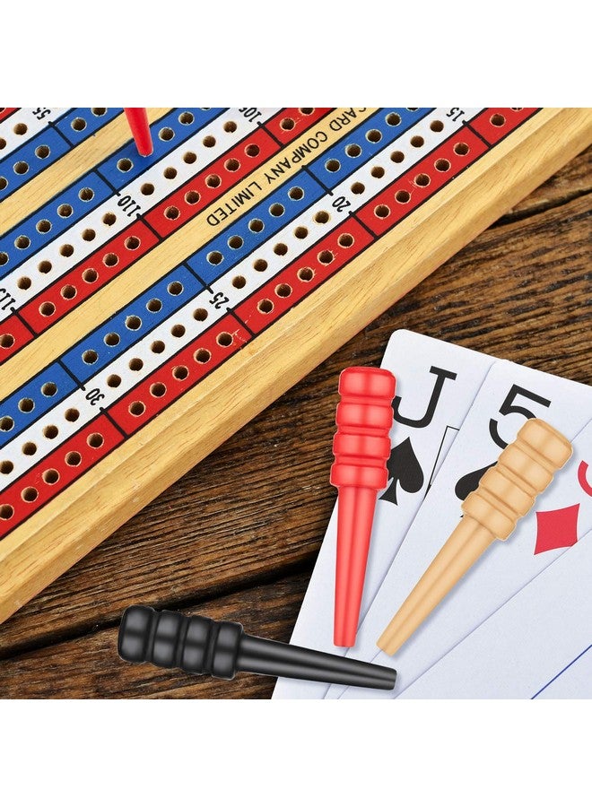 Mudder 48 Pieces Wooden Cribbage Pegs Wood Cribbage Board Pegs Fit 1/ 8 Holes with Storage Pouch for Cribbage Traditional Board Game, 3 Colors  - Image 5