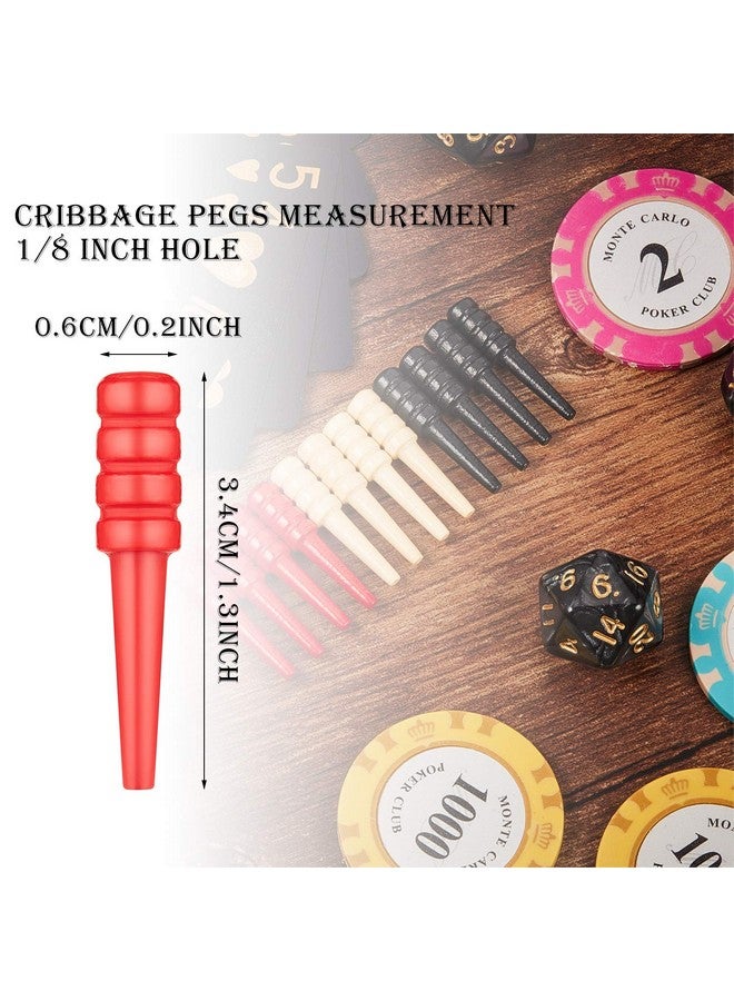 Mudder 48 Pieces Wooden Cribbage Pegs Wood Cribbage Board Pegs Fit 1/ 8 Holes with Storage Pouch for Cribbage Traditional Board Game, 3 Colors  - Image 2