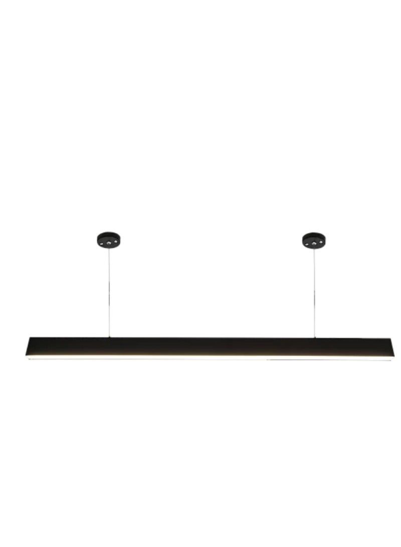 NERFA Stylish linear pendant light with warm yellow lighting, perfect for modern interiors. - Image 5