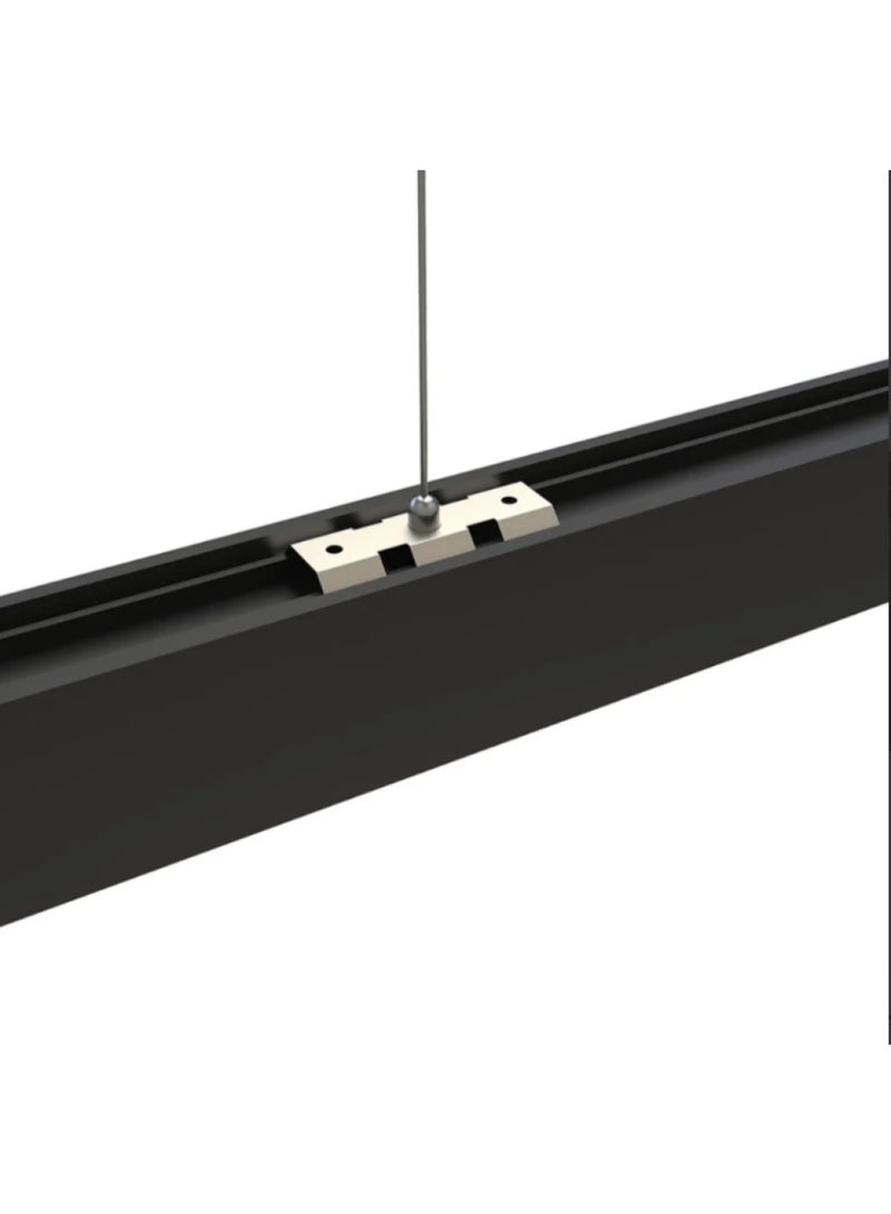 NERFA Stylish linear pendant light with warm yellow lighting, perfect for modern interiors. - Image 2