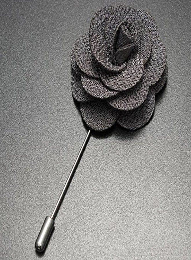 DEEPERFETTO Handmade Rose Flower Lapel PIN Boutonniere Brooch for Men - Image 3