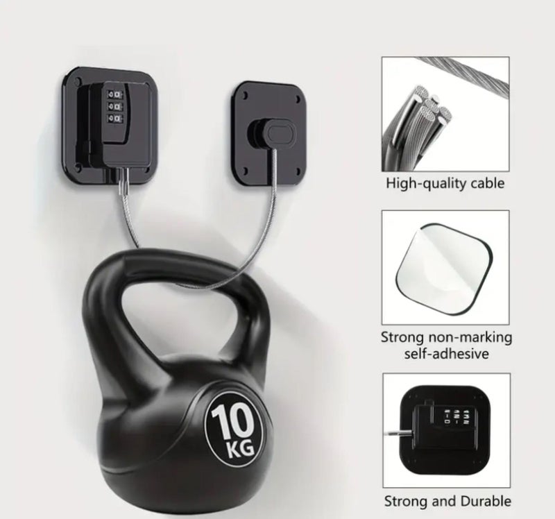 Inditradition Baby Safety Furniture Locks, Combination Number Lock Latches for Fridge, Cabinet, Almirah, Drawers | Double Sided 3M Tape (Pack of 2, Black) - Image 3