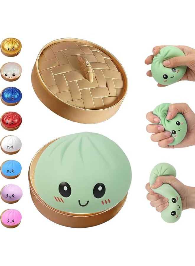 Mystery Squishy Dumpling Box Stress Relief Toy, Handmade Soft PU Foam Dumpling Squishies, Sensory Squeeze Fidget Ball, Anxiety Relief Decompression Toy for Kids & Adults, 1 Piece Assorted Design - Image 4