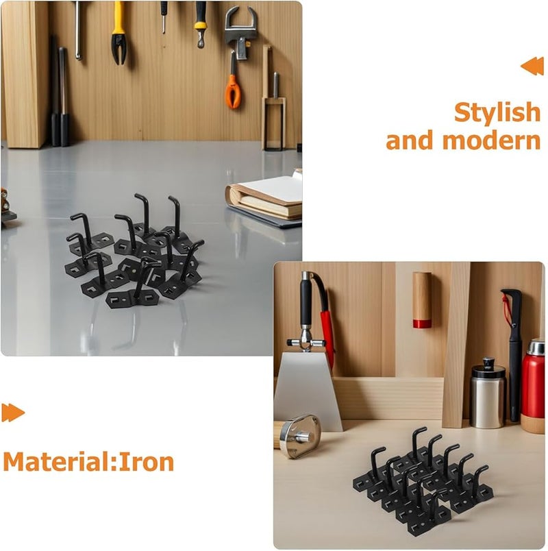 12 Pcs Black Pegboard Hooks For Hanging Jewelry Necklaces Keys Tools - Image 4