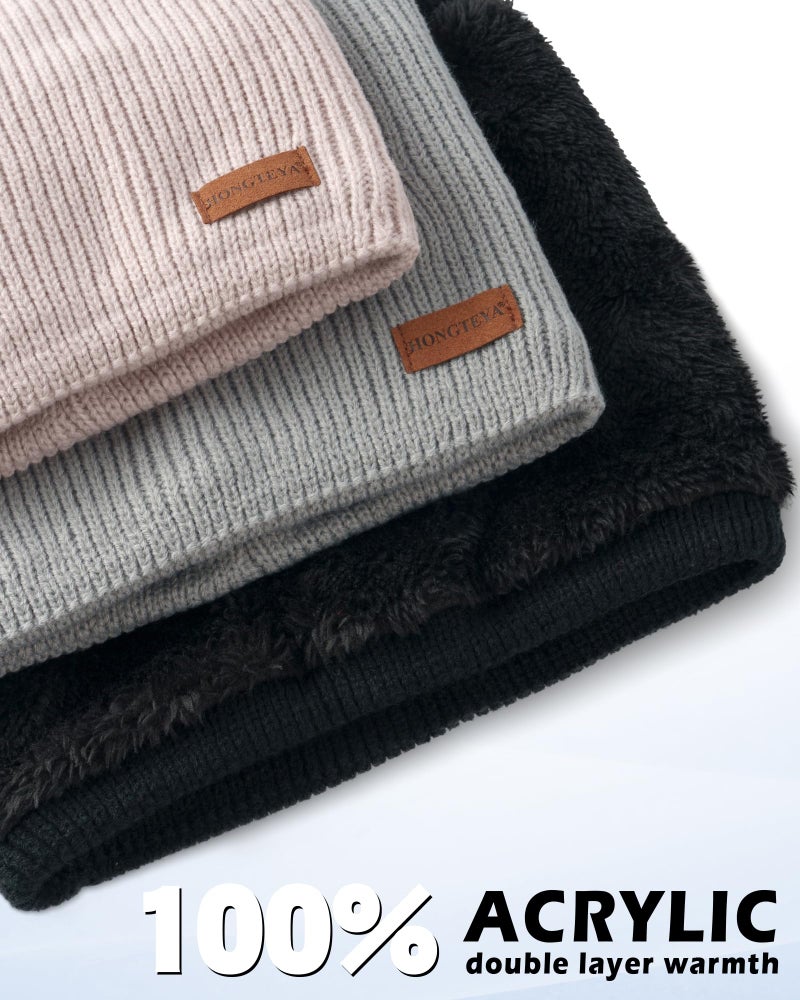 HONGTEYA Neck Gaiters for Men, Winter Neck Warmer Face for Men & Women,Thick Windproof Warm Lined Ski Mask - Image 4