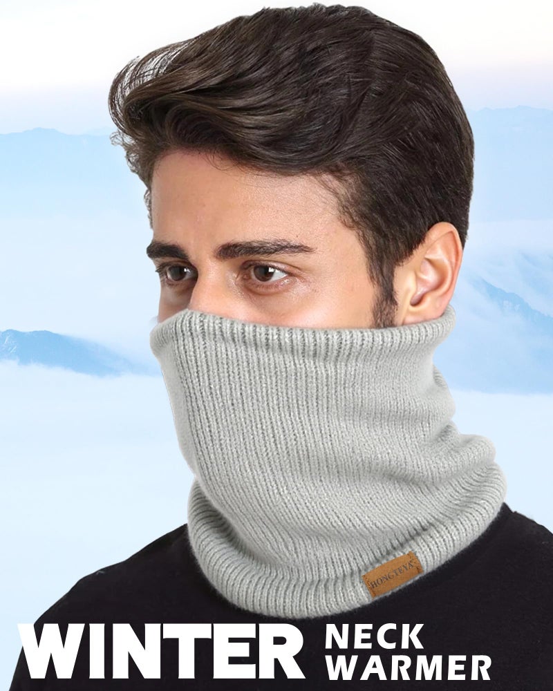 HONGTEYA Neck Gaiters for Men, Winter Neck Warmer Face for Men & Women,Thick Windproof Warm Lined Ski Mask - Image 3