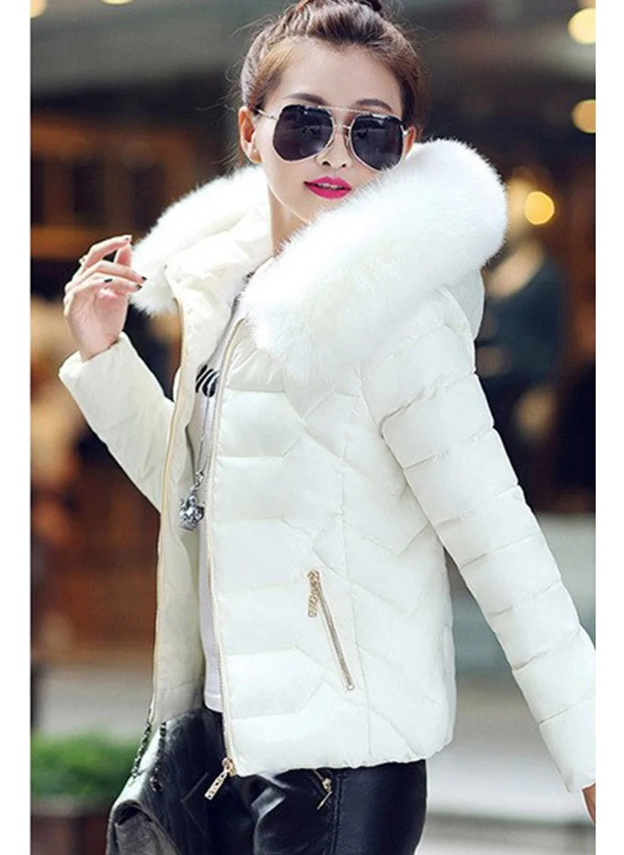 Barbora Casual Fur Puffer Women's Coat