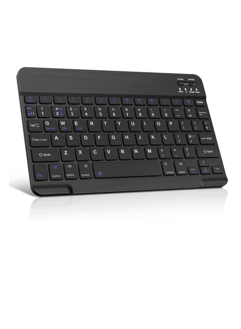 Bluetooth Keyboard without FI (Azerty) Lightweight Slim for iOS iPad, iPad Pro, iPad Air, Mac, Android Tablet Samsung Galaxy, Xiaomi Pad 5, Huawei, Lenovo, Black - Image 1