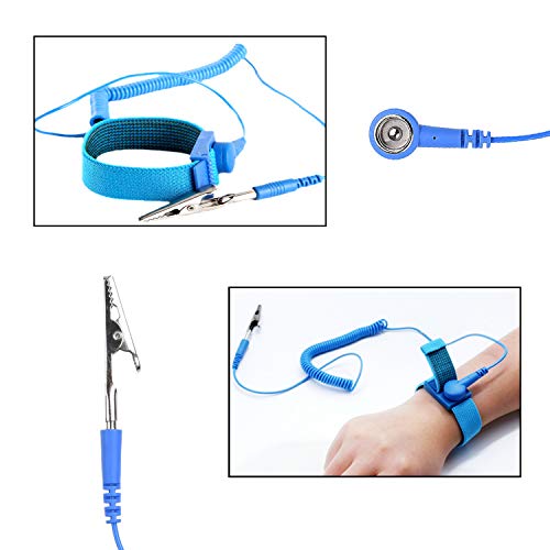 Kare Kind (3-Pack Anti-Static Wrist Straps - Reusable - Equipped with Grounding Wire and Alligator Clip - Adjustable Straps, Extra Long Coiled Cord - For Sensitive Electronics, PC and Phone Repairs - Image 5