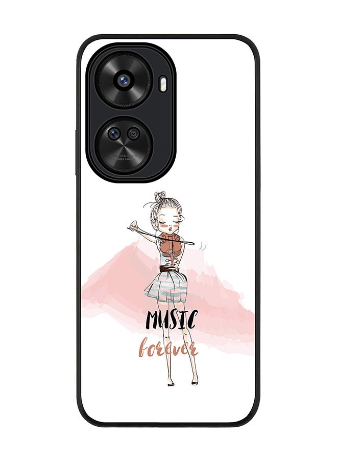 Stylizedd Rugged Black edge case for Huawei nova 12 SE / Huawei nova 11 SE 4G, Slim fit Case Flexible Rubber Edges Anti Drop TPU Gel Thin Cover - Music Forever  - Image 1