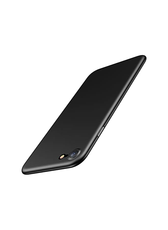 جي تيك حافظة JETech رفيعة للغاية (0.35 مم) لهاتف iPhone SE 3/2 (إصدار 2022/2020)، iPhone 8/7، 4.7 بوصة، غطاء عدسة الكاميرا حماية كاملة، خفيف الوزن، جراب صلب من البولي بروبيلين بلمسة نهائية غير لامعة (أسود) - Image 1