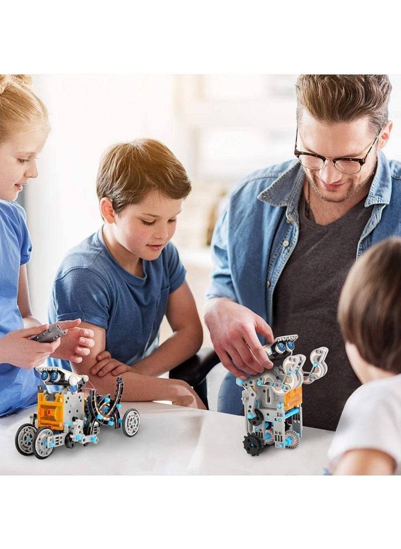 13 in 1 Education Solar Robot Toys, 190 Pieces DIY Building Science Experiment Kit for Kids, Aged 8 to10 and Older, Solar Powered by The Sun