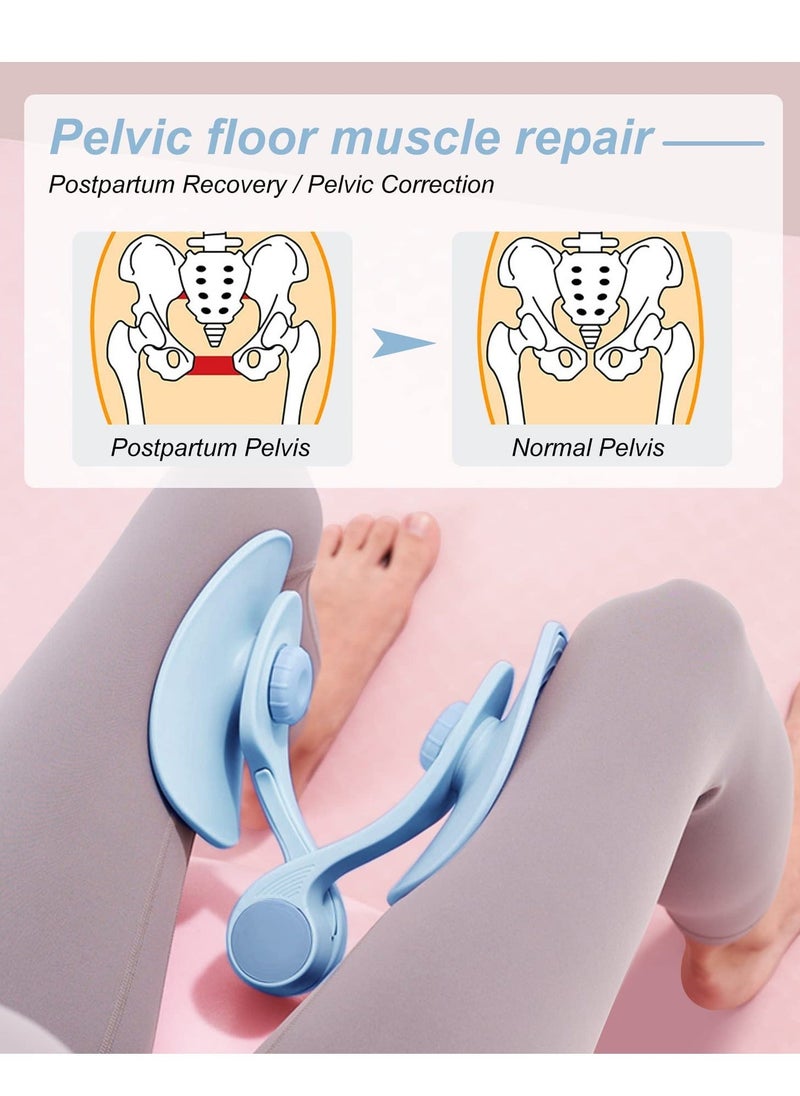 Generic Pelvic Floor Muscle Trainer, Postpartum Repair Leg Clamp Kegel Slimming and Shaping Trainer Men Women Stovepipe Beauty Device (Blue)  - Image 3