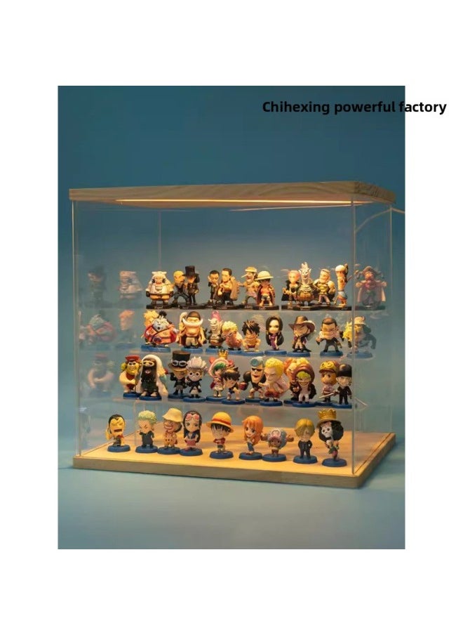Generic - One Piece Hand-made Blind Box Full Set Q Version Doll Model Luffy Solon Female Emperor Ornaments For Boyfriend's Birthday-Color:Resonance Ace +31 Models (large Box Mid-range)-Specifications:Doll + Led Light Display Box + Gift Bag - Image 1