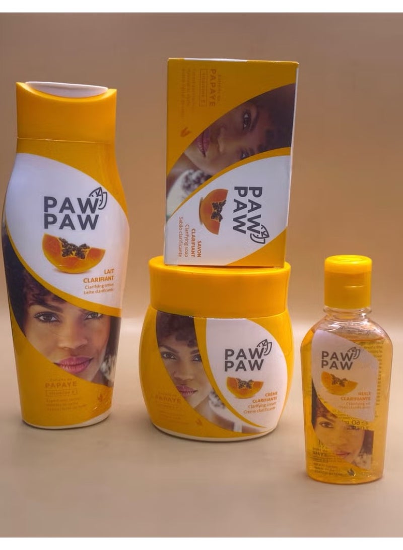 باو باو مجموعة تفتيح الجسم البابايا من باو باو 4 قطع