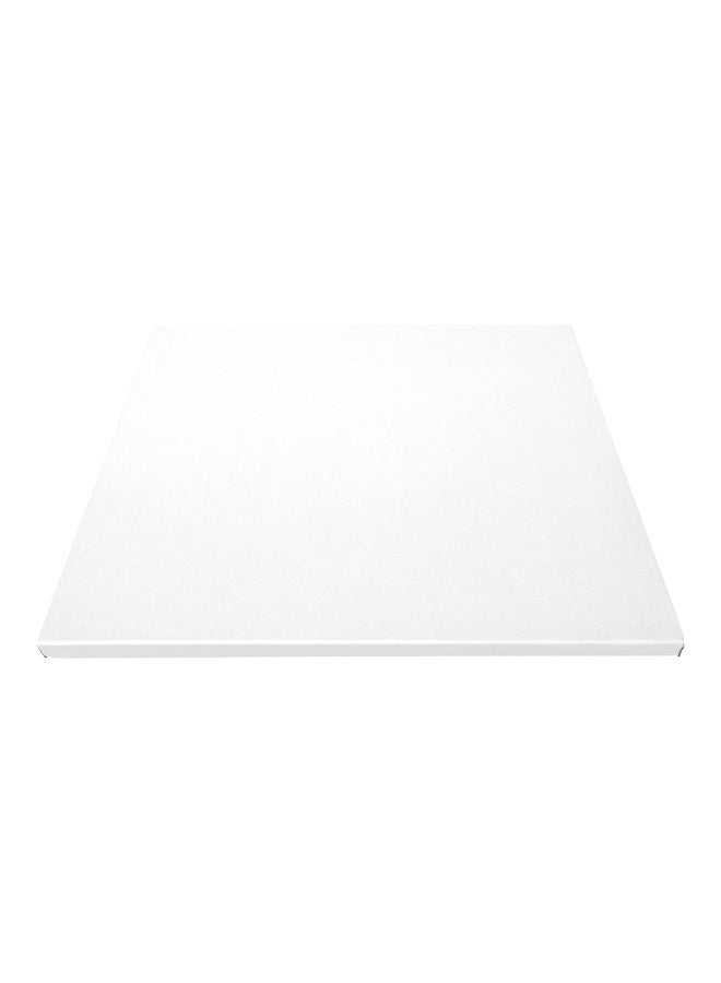 Restaurantware Pastry Tek 12 Inch Cake Board, 1 Durable Cake Drum - Square, Covered Edges, White Paper Cake Base, Disposable, For Birthdays, Weddings, Or Parties  - Image 1